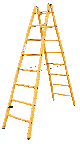 Стремянка с перекладинами, KRAUSE 2x4 ступени, из стекловолокна