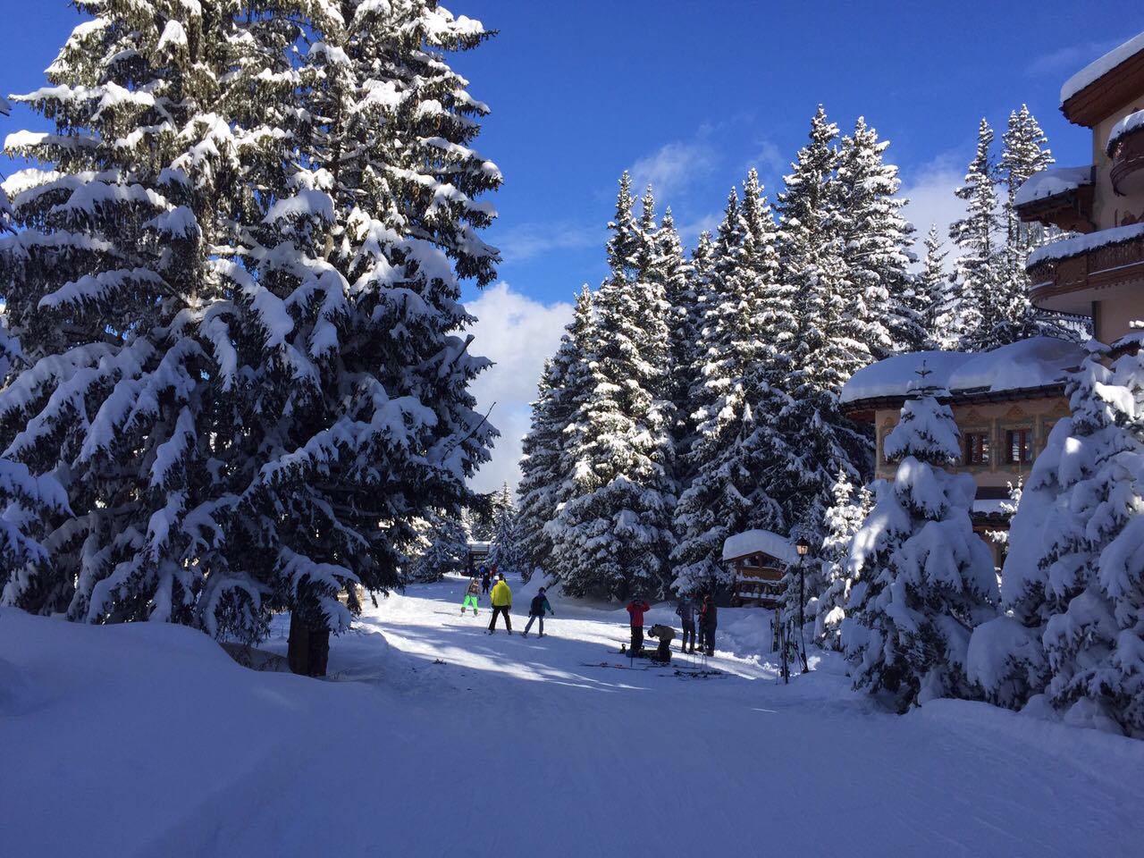 Hotel on the slope in Courchevel
